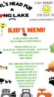 Long Lake Diner Owl #x27;s Head Pub menu