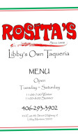 Rositas Mexican Food menu