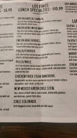 Los Pinos Mexican menu