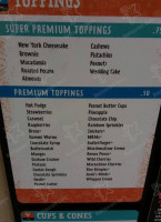 Sheridan's Frozen Custard menu