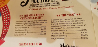 Lou Malnati's - Lincolnwood menu