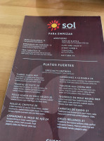 Sol Cocina Mexicana menu