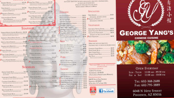 George Yang's Chinese Cuisine menu
