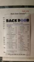 Back Door Donuts menu