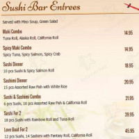 Ming Sushi menu