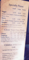 Pizza Oven menu