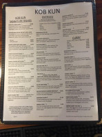 Kob Kun Fine Thai Cuisine menu