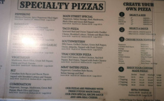 Main Street Pizza Co menu