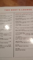 Two Berts Lounge menu