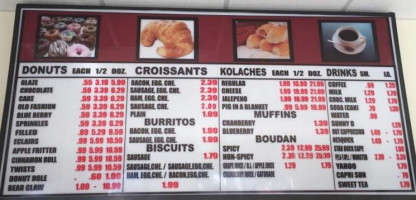 Royal Donuts menu