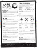 J J's Sons Pizzeria menu