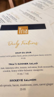 Tria Restaurant, Bar & Event Center menu