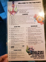 Thai Port menu