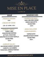 Mise En Place menu