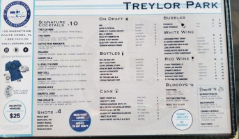 Treylor Park menu