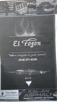 El Fogon menu