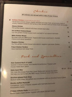 The Crossing Steakhouse menu