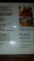 Yeong's Place menu