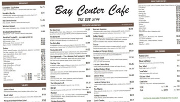 Bay Center Cafe inside