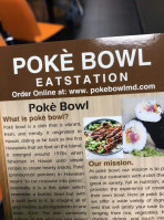 Poke Bowl menu