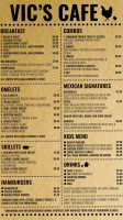 Vic's Cafe menu