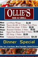 Ollies And Grill menu