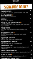 Fusion Flare Kitchen Cocktails inside