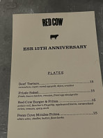 Red Cow menu