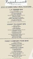 Rappahannock Oyster menu
