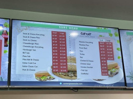 Sam's Pizza Subs menu