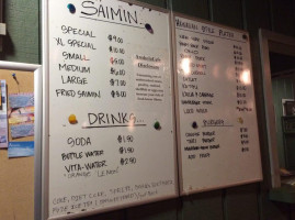 Anahola Cafe And Saimin Stand menu