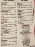 Tony's Deli menu