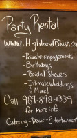 Highland Blush Café food