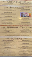 El Azteca menu