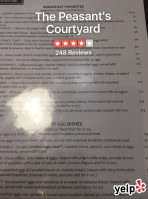 The Peasant's Courtyard menu