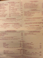 Valerio's menu