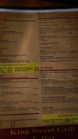 King Street Grill menu