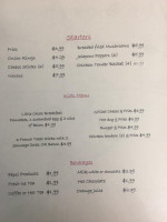 Country Red Hen menu