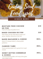 Cudas Soul Food Spot menu