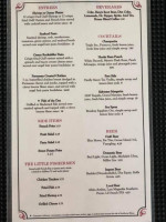 Hook Gulf Coast Cuisine menu