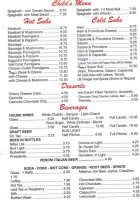 Tony's Pizza Palm Springs N menu