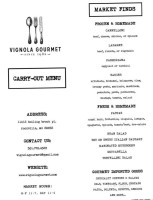 Vignola Gourmet menu