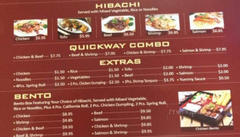 Quickfire Japanese Hibachi menu