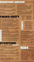 The Warehouse Tavern And Grill menu