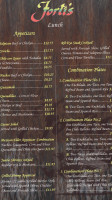 Forti's Mexican Elder Restaurant menu