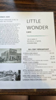 Little Wonder Cafe menu