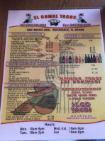 El Comal Tacos menu