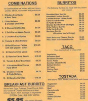El Rancho Taqueria menu