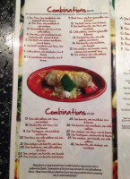 A La Mexicana menu