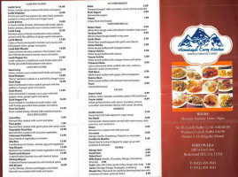 Himalayan Curry Kitchen menu